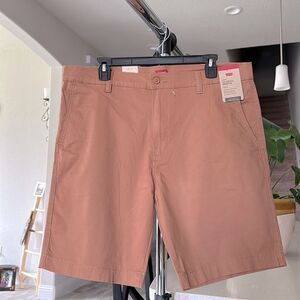 NWT Levi’s XX Chino Stretch Regular Shorts 36 Brown Zip Up Above Knee Relaxed